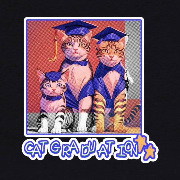 Cat Graduation by LycheeDesign